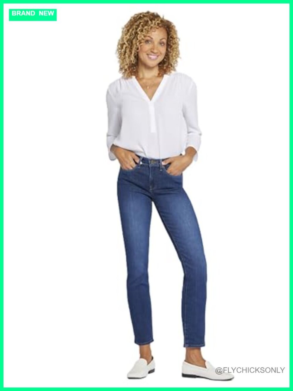 NYDJ Sheri Slim Jeans High Rise Petite Slimming Lift Tuck Skinny Denim